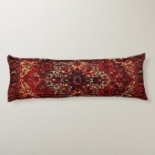 Coussins Longs Modèle de tapis oriental en rouge foncé (Dos)