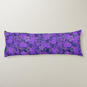 Coussins Longs Modèle floral 15.Purple.b DBlue BG (Dos)