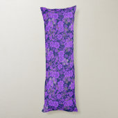 Coussins Longs Modèle floral 15.Purple.b DBlue BG (Dos (Vertical))
