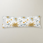 Coussins Longs Modèle floral blanc et jaune (Dos)