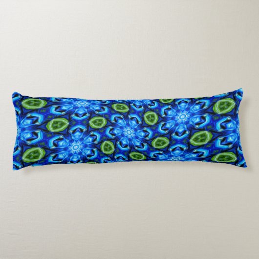 Coussins Longs Modèle Floral bleu Abstrait (Dos)