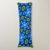 Coussins Longs Modèle Floral bleu Abstrait (Devant (Vertical))