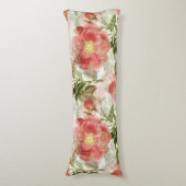 Coussins Longs Modèle floral de Camellia rose (Devant (Vertical))