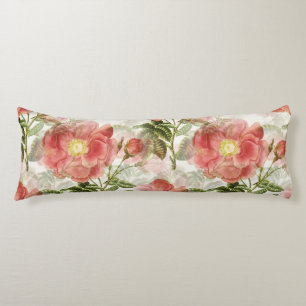 Coussins Longs Modèle floral de Camellia rose