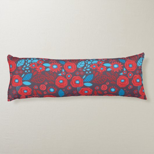 Coussins Longs Modèle floral de Doodle (Dos)