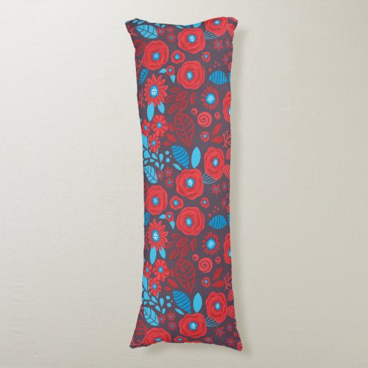 Coussins Longs Modèle floral de Doodle (Devant (Vertical))