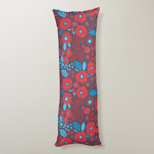 Coussins Longs Modèle floral de Doodle (Dos (Vertical))