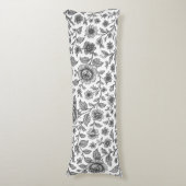 Coussins Longs Modèle Floral Rose vintage (Devant (Vertical))