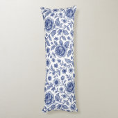 Coussins Longs Modèle Floral Royal Bleu Rose (Dos (Vertical))