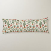 Coussins Longs Modèle sans couture de cactus de désert succulent (Dos)