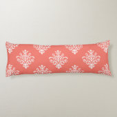 Coussins Longs Modèle Stylé Corail Damask Avec Monogramme (Dos)