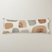 Coussins Longs Modern Boho Earth Tones Abstract ID1273 (Devant)