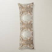 Coussins Longs Modern White Flowers Pearls Body Pillow (Dos (Vertical))