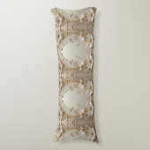 Coussins Longs Modern White Flowers Pearls Body Pillow (devant Vertical)
