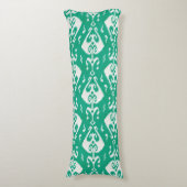 Coussins Longs Moderne chic texturé vert ikat motif tribal (devant Vertical)