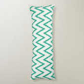 Coussins Longs Moderne chic texturé vert motif chevron ikat (Dos (Vertical))
