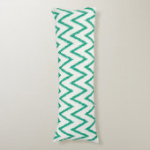 Coussins Longs Moderne chic texturé vert motif chevron ikat (devant Vertical)