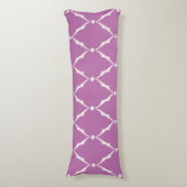 Coussins Longs Moderne chic texturé violet ikat motif chevron (devant Vertical)