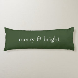 Coussins Longs Moderne Joyeux & Lumineux Vert Fête de Noël