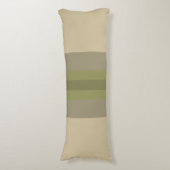 Coussins Longs Moderne motif rayé vert mousse beige (Devant (Vertical))