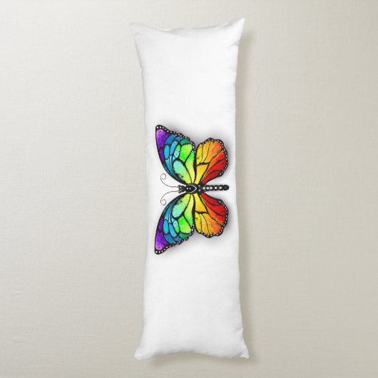 Coussins Longs Monarque papillon arc-en-ciel (Dos (Vertical))