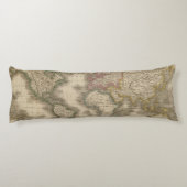 Coussins Longs Monde, la projection de Mercator 2 (Dos)