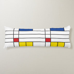 Coussins Longs Mondrian II Design d'Art Moderne Minimaliste De St