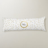 Coussins Longs Monogram Gold Leaf Print Silver Confetti (Dos)