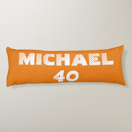 Coussins Longs Monogram modern baseball player illustrations (Dos)