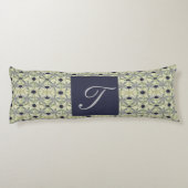 Coussins Longs Monogramme 2 Photos Personnalisées Cyanus Fleurs (Dos)