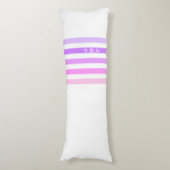 Coussins Longs Monogramme à bandes verticales violettes et roses (Devant (Vertical))