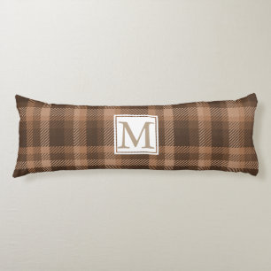 Coussins Longs Monogramme Brown au chocolat