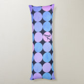 Coussins Longs Monogramme Cercles Bleu Violet & Rose (Dos (Vertical))