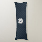 Coussins Longs Monogramme classique profond de coutume de marine (Devant (Vertical))