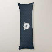 Coussins Longs Monogramme classique profond de coutume de marine (Dos (Vertical))