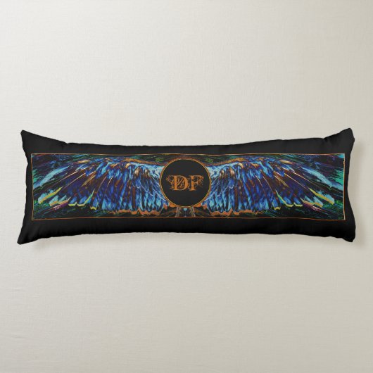 Coussins Longs Monogramme d'ailes d'ange/coussin faits sur (Devant)