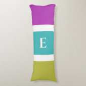 Coussins Longs Monogramme de bande de bloc de couleur moderne et (Devant (Vertical))