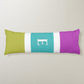 Coussins Longs Monogramme de bande de bloc de couleur moderne et (Devant)