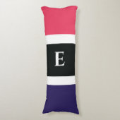 Coussins Longs Monogramme de bloc de couleur de bande brillante r (Devant (Vertical))