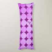 Coussins Longs Monogramme de cercles violets, magenta et roses (Dos (Vertical))