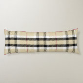 Coussins Longs Monogramme de mode préppie beige personnalisé (Dos)