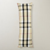 Coussins Longs Monogramme de mode préppie beige personnalisé (Dos (Vertical))