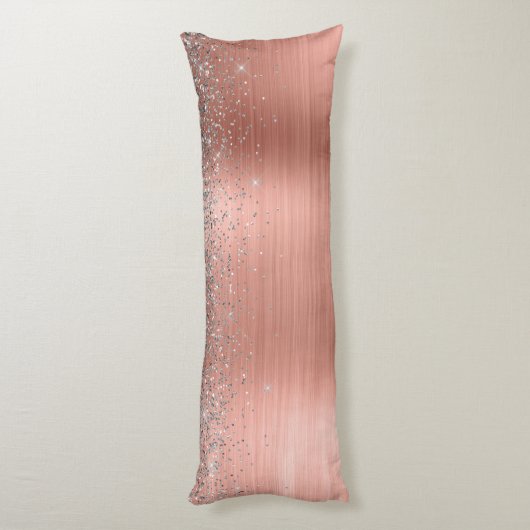 Coussins Longs Monogramme de Parties scintillant d'argent en méta (Dos (Vertical))