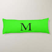 Coussins Longs Monogramme initial néon vert couleur brillant cade (Dos)