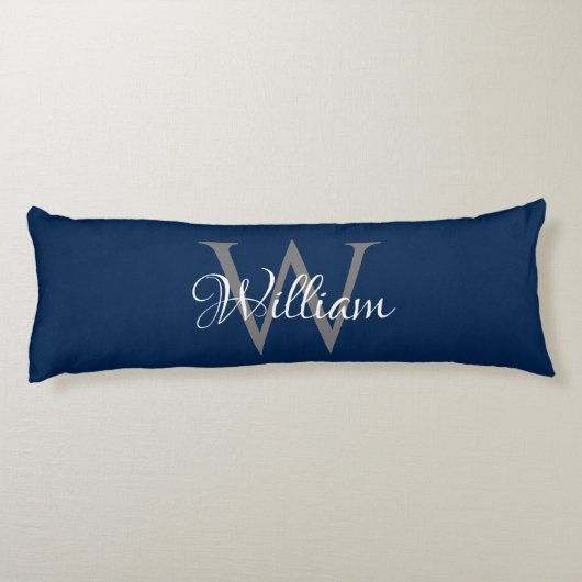 Coussins Longs Monogramme initial personnalisé (Dos)