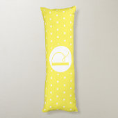Coussins Longs Monogramme initial Pois jaune vif (Dos (Vertical))