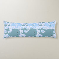 Monogramme Motif de baleines bleues mignonnes