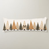 Coussins Longs Monogramme neutre des forêts d'hiver (Devant)