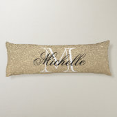 Coussins Longs Monogramme Parties scintillant d'or (Dos)