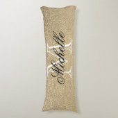 Coussins Longs Monogramme Parties scintillant d'or (Devant (Vertical))